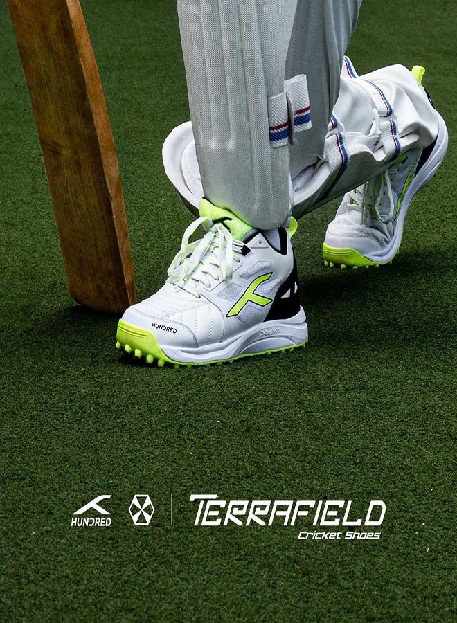 Terrafield - Cricket Shoe - White/Lime/Black (Uk 8) (Hkfs-4M026-3-8)