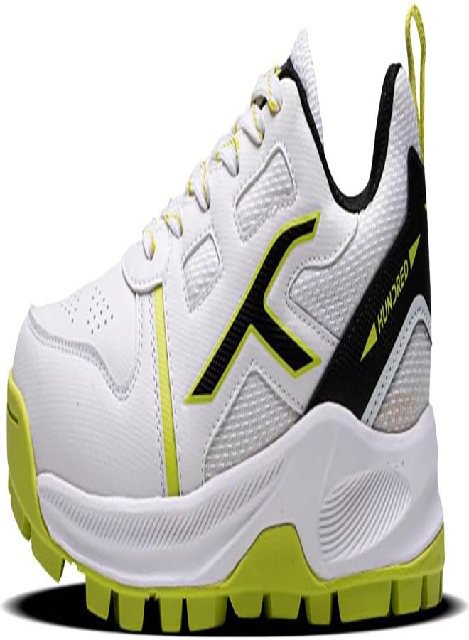 Hyperturf - Cricket Shoe - White/Lime/Black (Uk 10) (Hkfs-4M023-3-10)