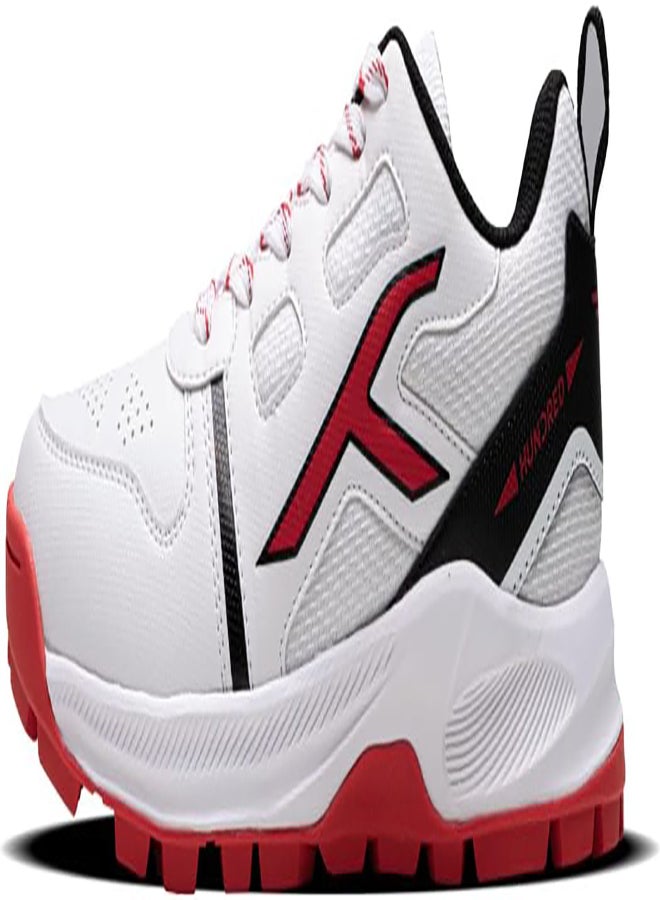 Hyperturf - Cricket Shoe - White/Black/Red (Uk 8) (Hkfs-4M023-4-8)