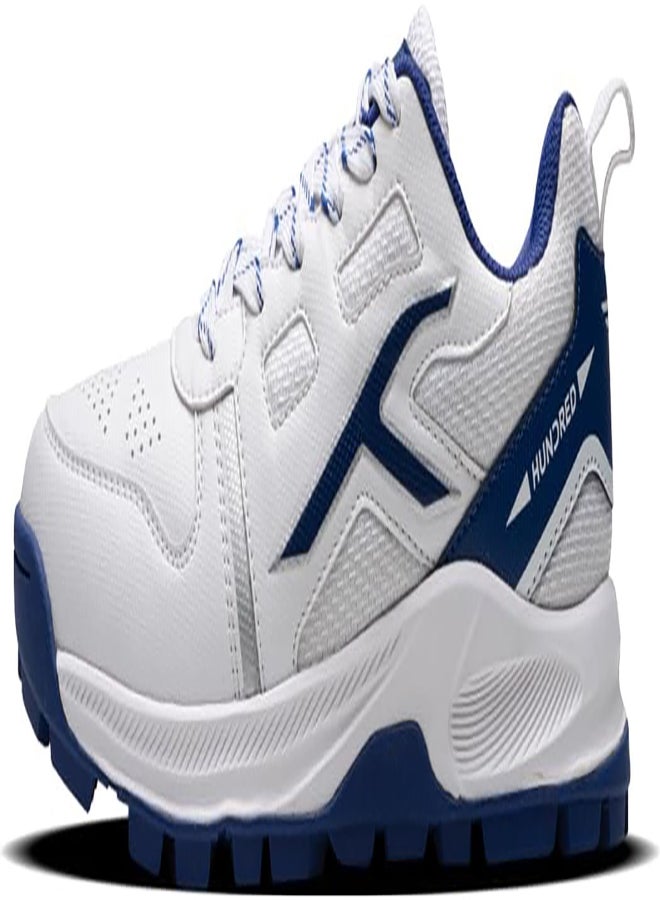 HUNDRED HYPERTURF - CRICKET SHOE - WHITE/NAVY (UK 12) (HKFS-4M023-2-12)