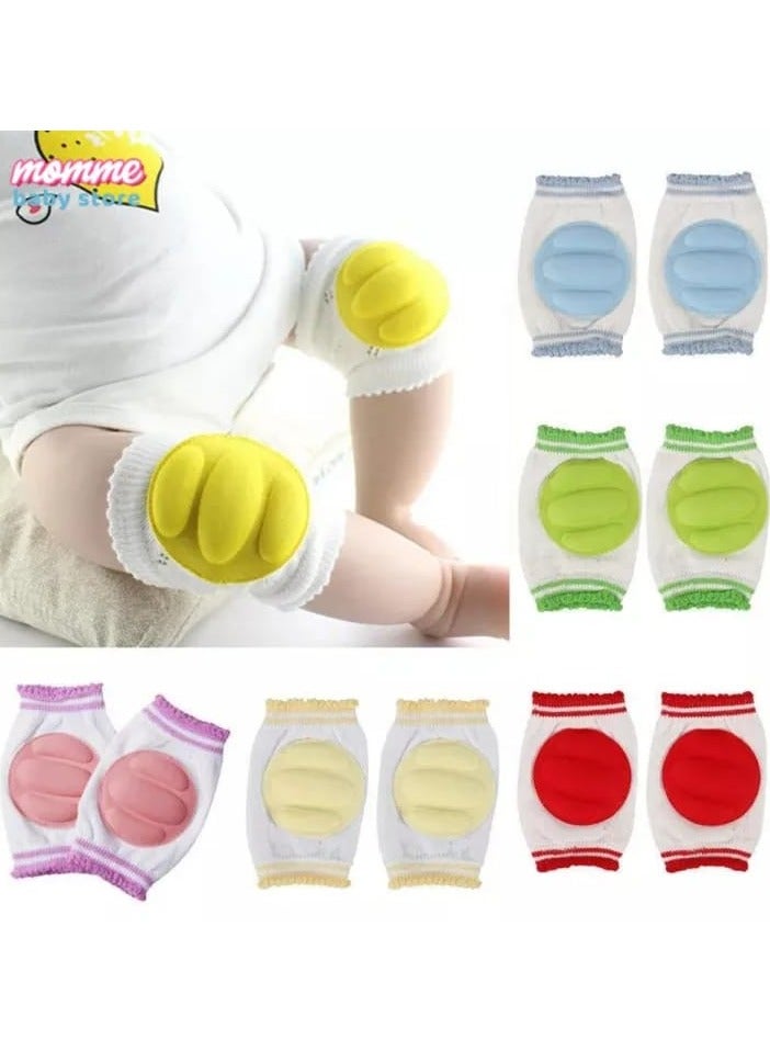 3 Pairs Baby Knee Pads for Crawling - Adjustable Breathable Waterproof Safety Protector, Anti-Slip Elastic Knee Elbow Pads Cushion for Babies, Toddlers, Infants, Boys, Girls, Kids