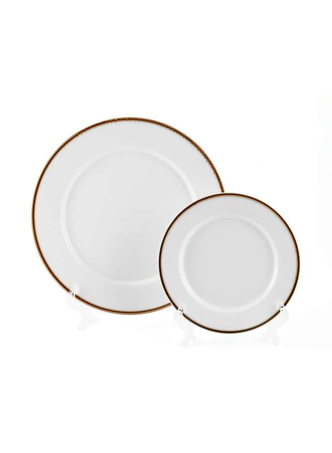 Mocha Porcelain Flat Plate 23.5 cm