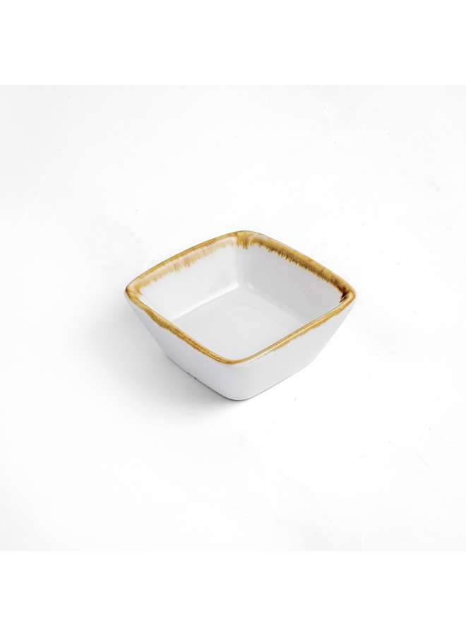 Porcelain Ivory H232Mocha 7x7 cm Square Dish