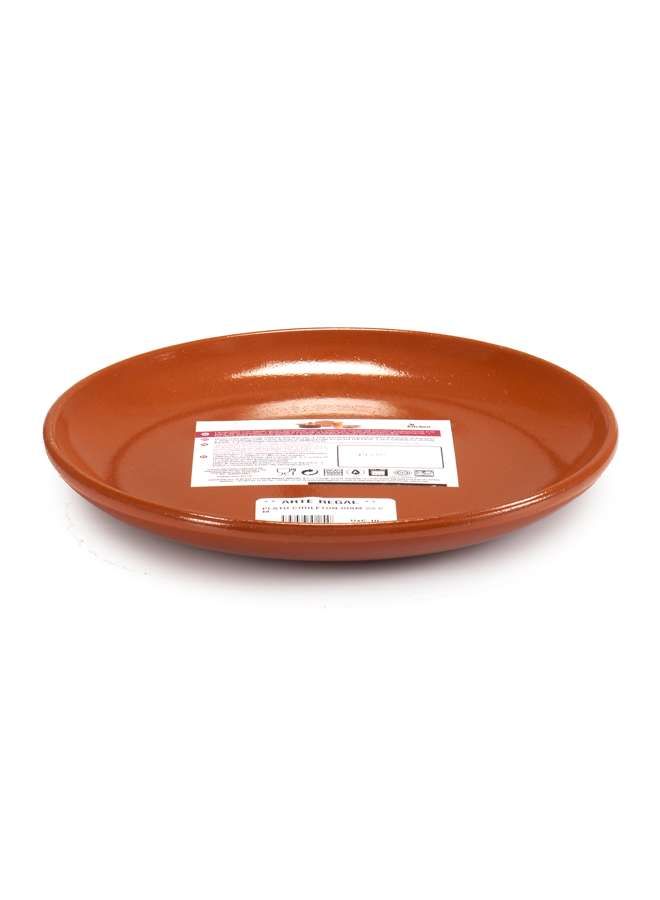 Brown Terracotta Large Steak Plate 23 cm ,Spain