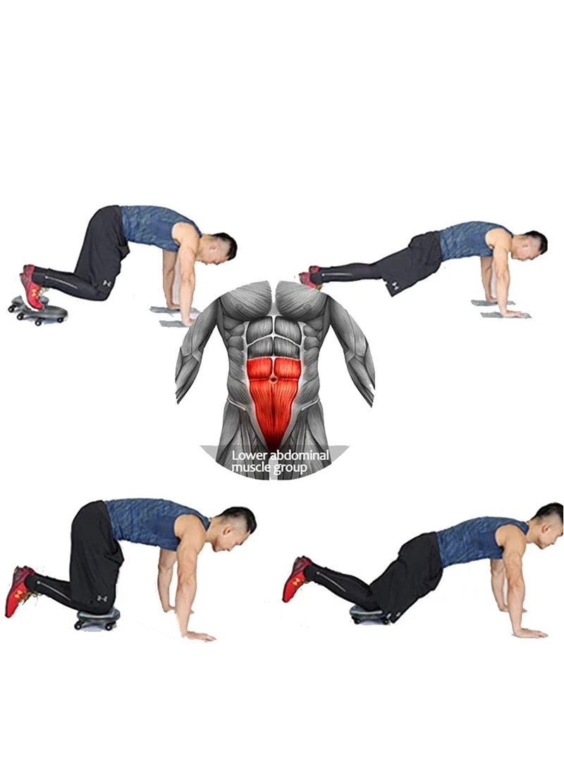 Wheel Roller Fitness Sliding Disc Abdominal Muscle Exerciser Bodybuilding Mute Sliding Plate Abs Trainer Home Gym Equipment