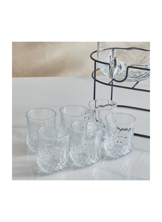 Coolers 9-Piece Glass Dispenser Set 37.6 x 41.6 x 17.8 cm