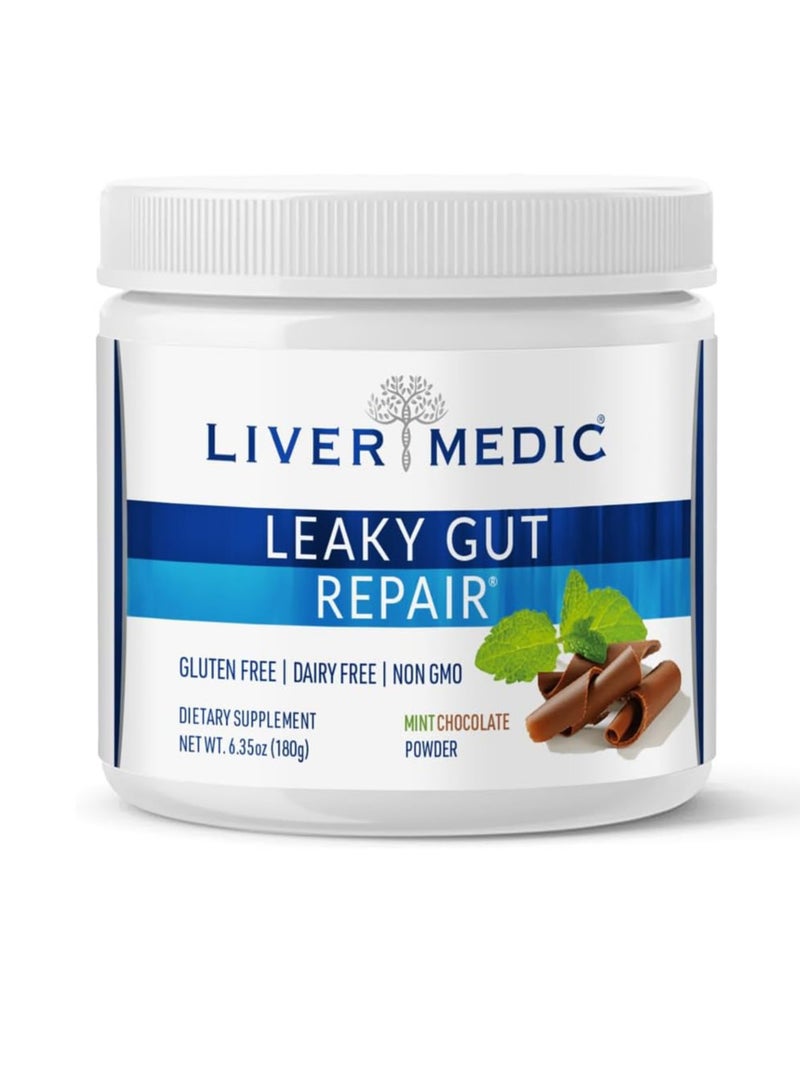 Leaky Gut Repair, Gut L Glutamine Powder, for Optimal Gut Health, Soothes Gut Issues Like Bloating and IBS, Gluten-Free Gut Health Supplements for Women and Men, Mint Chocolate, 180 g