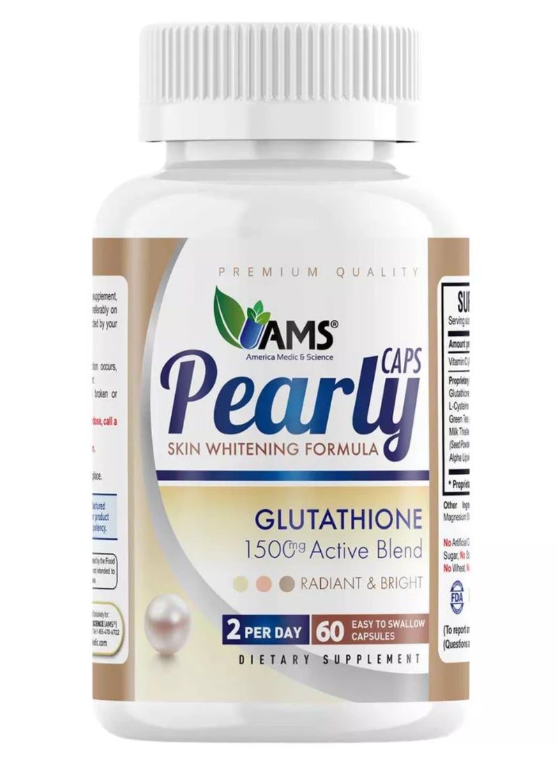 Pearly Skin Whitening Glutathione Supplement Capsules For Radiant & Bright Skin, Pack of 60's