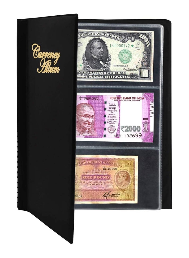 Mahogany Life Currency Note Collection Album with Leather Cover (102 Pockets)