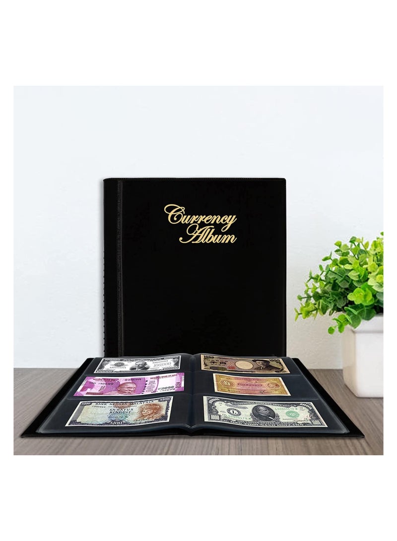 Mahogany Life Currency Note Collection Album with Leather Cover (102 Pockets)