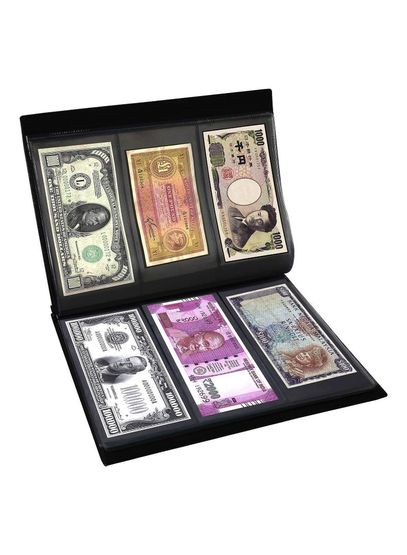 Mahogany Life Currency Note Collection Album with Leather Cover (102 Pockets)