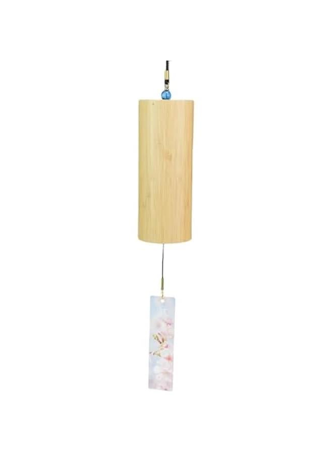 Outdoor Bamboo Wind Chimes, Small Wooden Handcrafted Chimes with Calming Deep Tones & Natural Beautiful (C Major) Sound, Home Decor Gift Idea