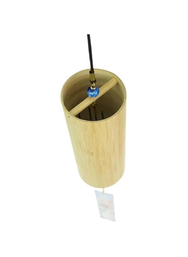 Outdoor Bamboo Wind Chimes, Small Wooden Handcrafted Chimes with Calming Deep Tones & Natural Beautiful (C Major) Sound, Home Decor Gift Idea