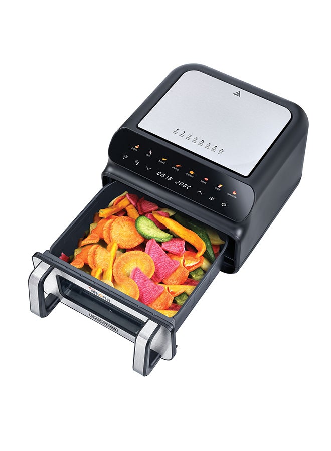 5-in-1 Pizza Grill Aerofry Oven, 10.5L, LED Touch Panel, 8 Presets, 80-230°C Adjustable Temp, 60-Min Timer, Preheat Function, 10