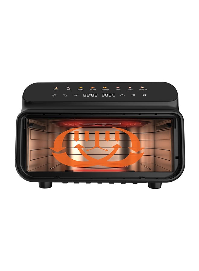 5-in-1 Pizza Grill Aerofry Oven, 10.5L, LED Touch Panel, 8 Presets, 80-230°C Adjustable Temp, 60-Min Timer, Preheat Function, 10
