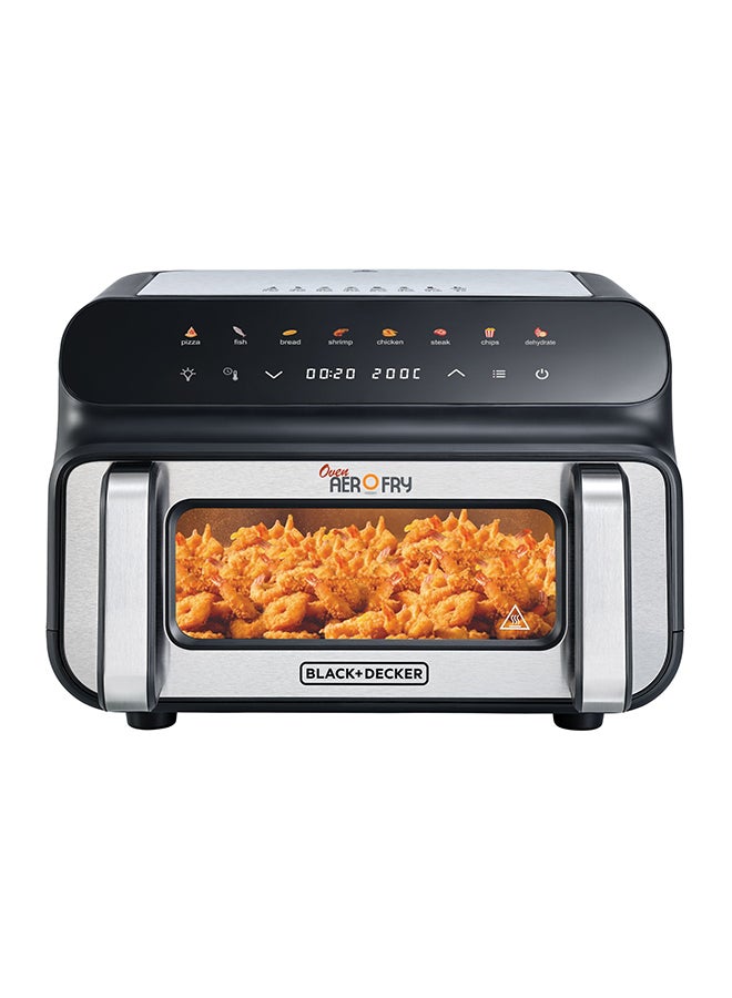 5-in-1 Pizza Grill Aerofry Oven, 10.5L, LED Touch Panel, 8 Presets, 80-230°C Adjustable Temp, 60-Min Timer, Preheat Function, 10