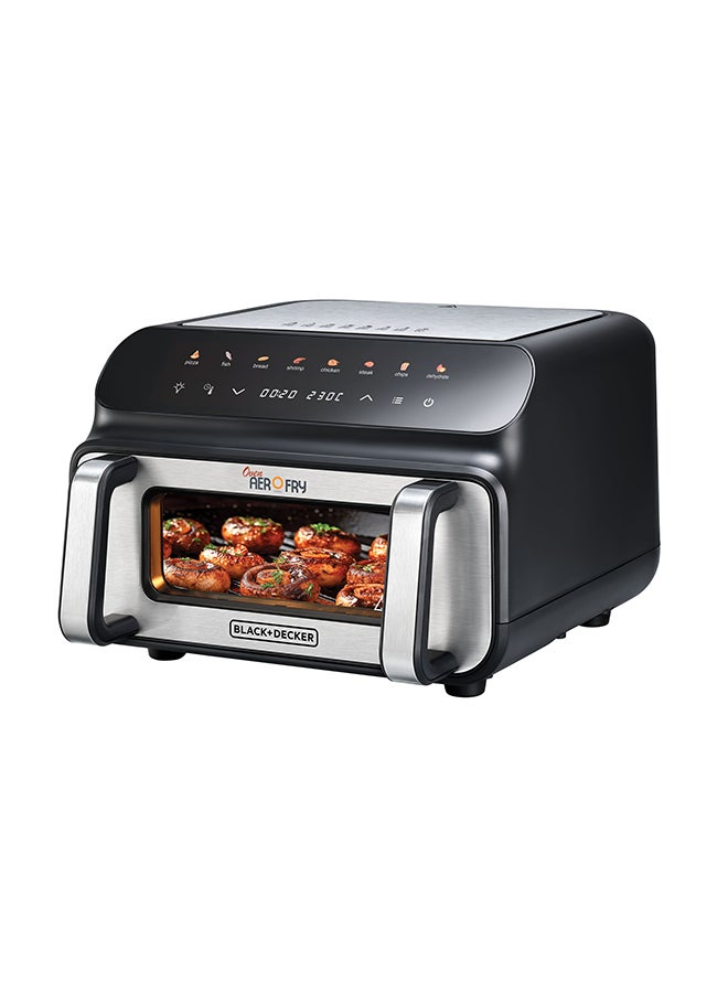 5-in-1 Pizza Grill Aerofry Oven, 10.5L, LED Touch Panel, 8 Presets, 80-230°C Adjustable Temp, 60-Min Timer, Preheat Function, 10