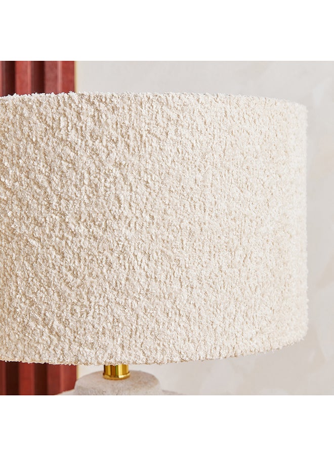Novalie Ceramic Table Lamp with Berber Fleece Shade 37 x 58 x 37 cm