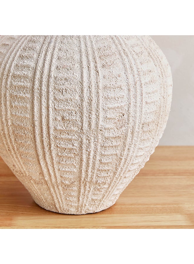 Novalie Ceramic Table Lamp with Berber Fleece Shade 37 x 58 x 37 cm