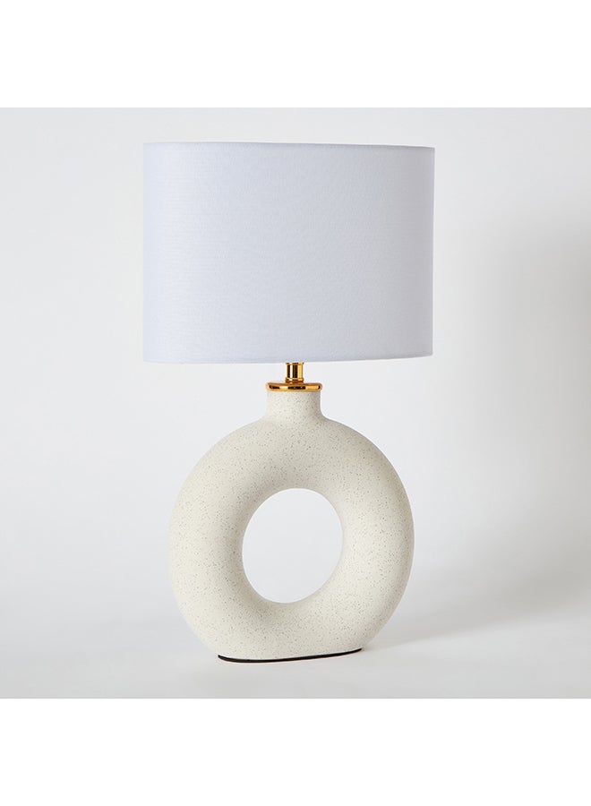 Novalie Ceramic Table Lamp with Linen Shade 30 x 48 x 15 cm