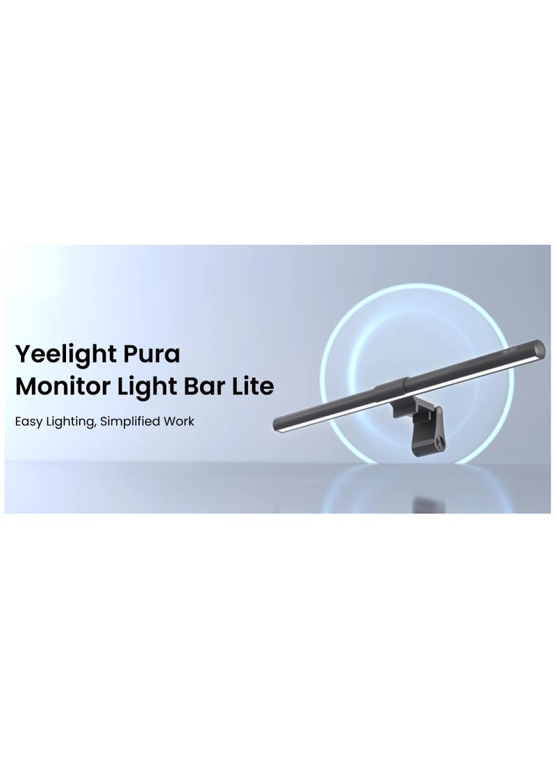 Yeelight Pura Lite Monitor Light Bar Lite Black | USB Type-C | Anti-Glare
