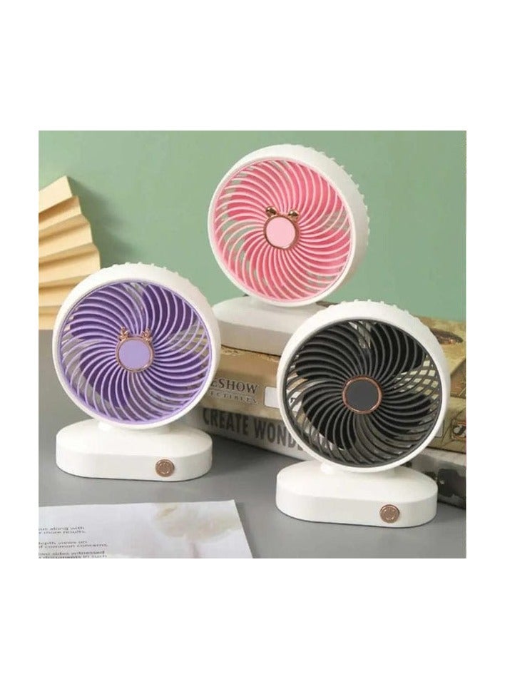 able Fan | USB Powered Table Fan with Base - 2 Speed Adjustable Desk Fan, Small Fan, Quiet Personal Table Fan, Table Fans for Bedroom Home, Foldaway