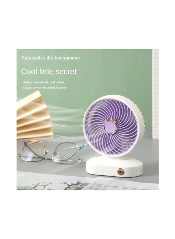 able Fan | USB Powered Table Fan with Base - 2 Speed Adjustable Desk Fan, Small Fan, Quiet Personal Table Fan, Table Fans for Bedroom Home, Foldaway