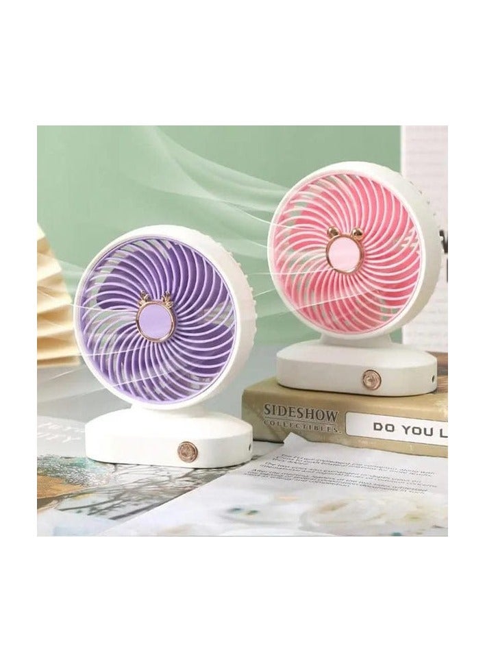 able Fan | USB Powered Table Fan with Base - 2 Speed Adjustable Desk Fan, Small Fan, Quiet Personal Table Fan, Table Fans for Bedroom Home, Foldaway