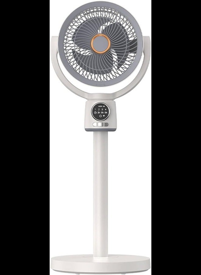 USB Floor fan Portable Standing Fan Oscillating Pedestal Fan with Remote Controller Night Light,140° Swivel Pedestal Fans with 9H Timer 5 Speeds Adjustable