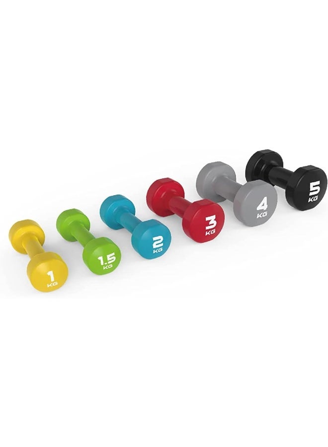 Livepro LP8076S Colourful Studio Dumbbell Set