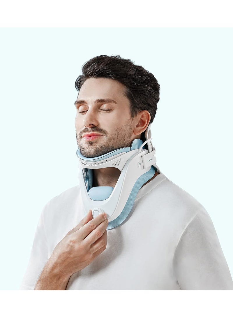 Cervical Neck Traction Device Adjustable Ergonomic Neck Stretcher for Pain Relief Cervical Spine Alignment Neck Brace with Airbag Support