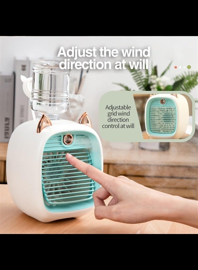 Air humidifier Oil Diffuser 1200/2400mAh Air Conditioner Portable Camping Fan Rechargeable Spray Cooling Cute Air Humidifier Fan Outdoor Home Mist Humidifier