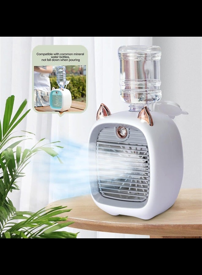 Air humidifier Oil Diffuser 1200/2400mAh Air Conditioner Portable Camping Fan Rechargeable Spray Cooling Cute Air Humidifier Fan Outdoor Home Mist Humidifier