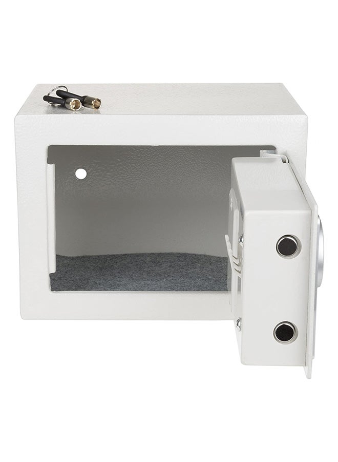 Digital Lock Safe White/Grey 22.9x17x17centimeter