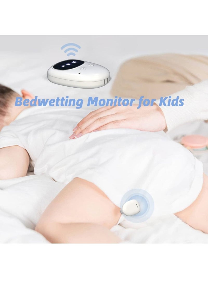 Wireless Bedwetting Alarm System: USB Rechargeable Alarm, Powerful Sound and Vibration, Bedwetting Sensor with 3 Reminder Modes for Kids, Adults, and Elderly