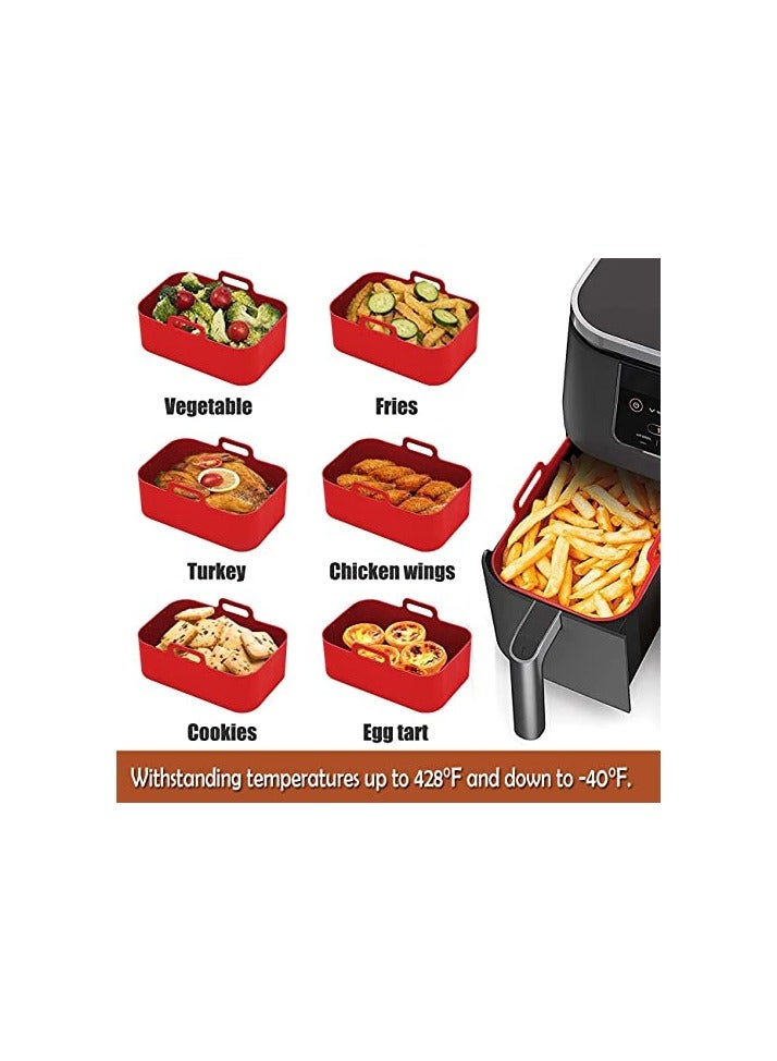 Air Fryer Reusable Liner, for Ninja Foodi DZ201/DZ401 Dualzone Air Fryer, Oven Insert Silicone Bowl, Replacement of Parchment Paper Liners