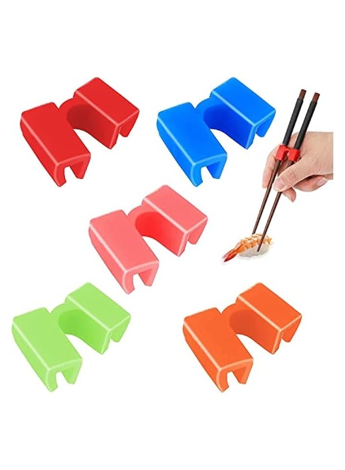 Chopstick Helper, 5 Pcs Reusable Chopsticks Helpers Training Chopstick Hinges Connector Training Chopstick for Adults, Beginner