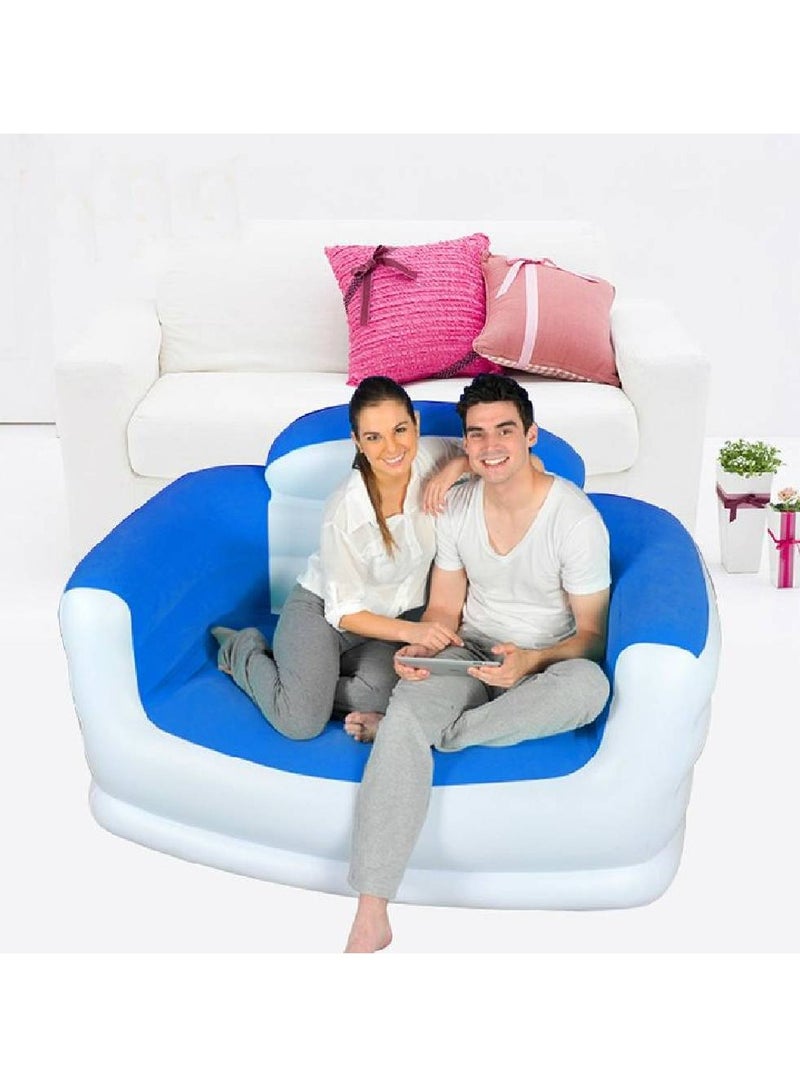 Inflatable Sofa, Air Deck Chair, Waterproof Surface, Non-Slip Underside, Small and Easy to Store (96 x 65 x 86 cm)