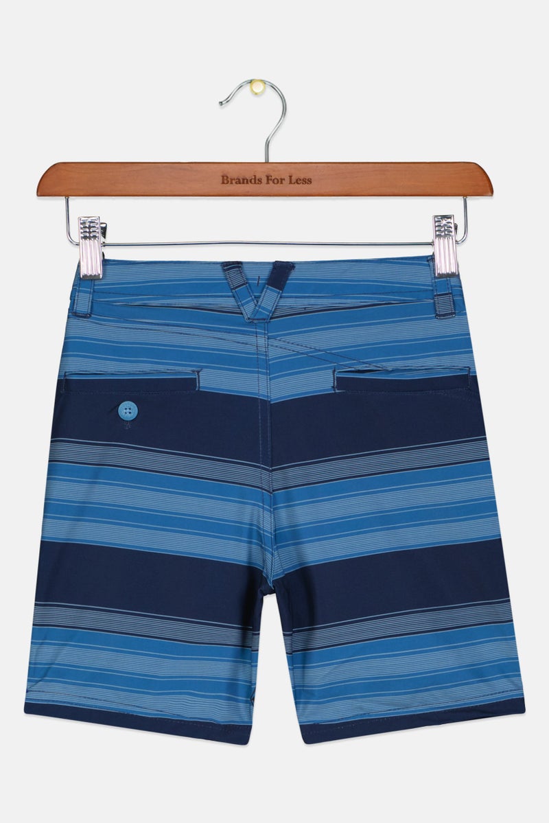 Kids Boy Stripe  Board Short, Navy/Blue Combo