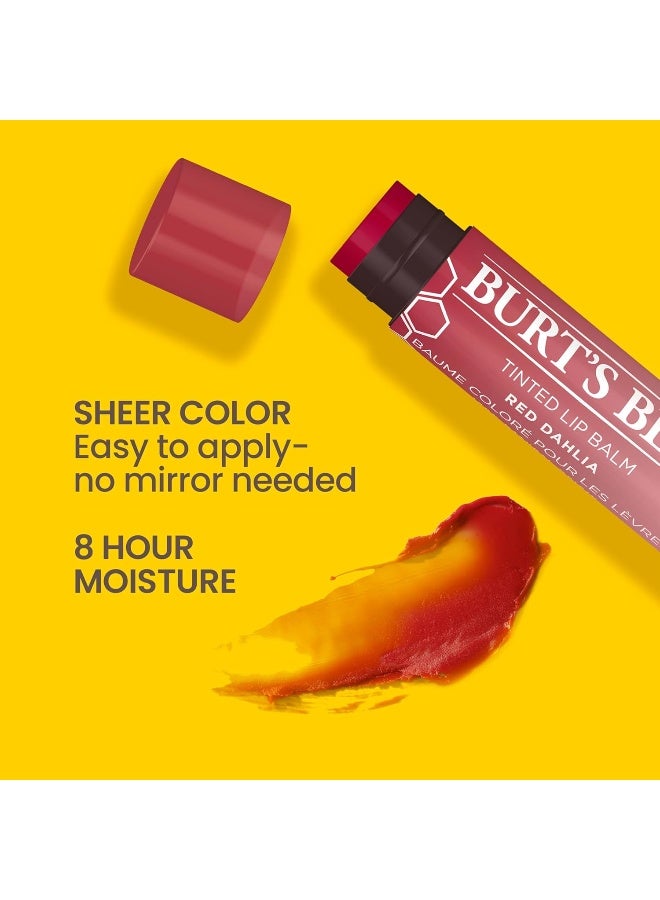 Tinted Lip Balm - Red Dahlia By Burts Bees For Unisex - 0.15 Oz Lip Balm