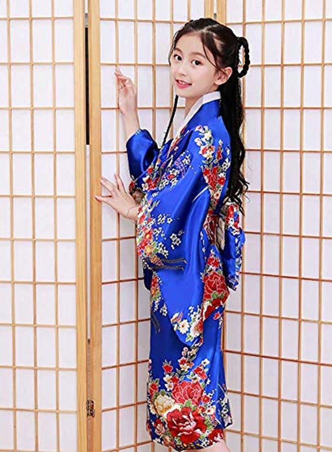 Al Aoyama  Japanese Costume Girl Deluxe Blossom Kimono Yukata Robe with OBI Belt Party Fancy Dress