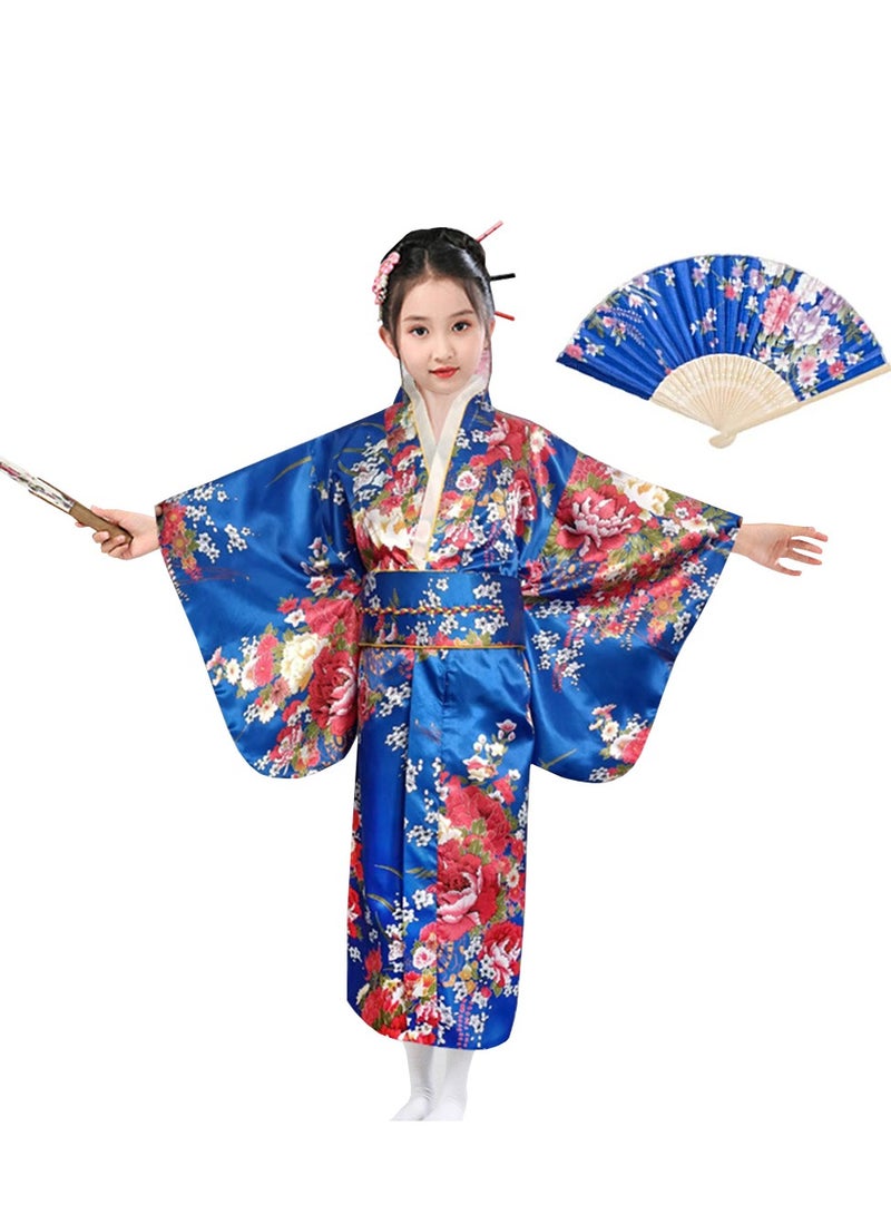 Al Aoyama  Japanese Costume Girl Deluxe Blossom Kimono Yukata Robe with OBI Belt Party Fancy Dress