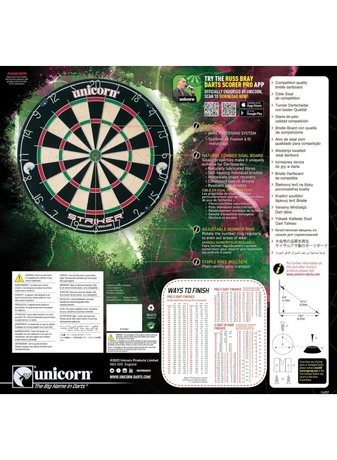 Unicorn Dartboard Striker 79383 PDC Endorsed - Size Fs