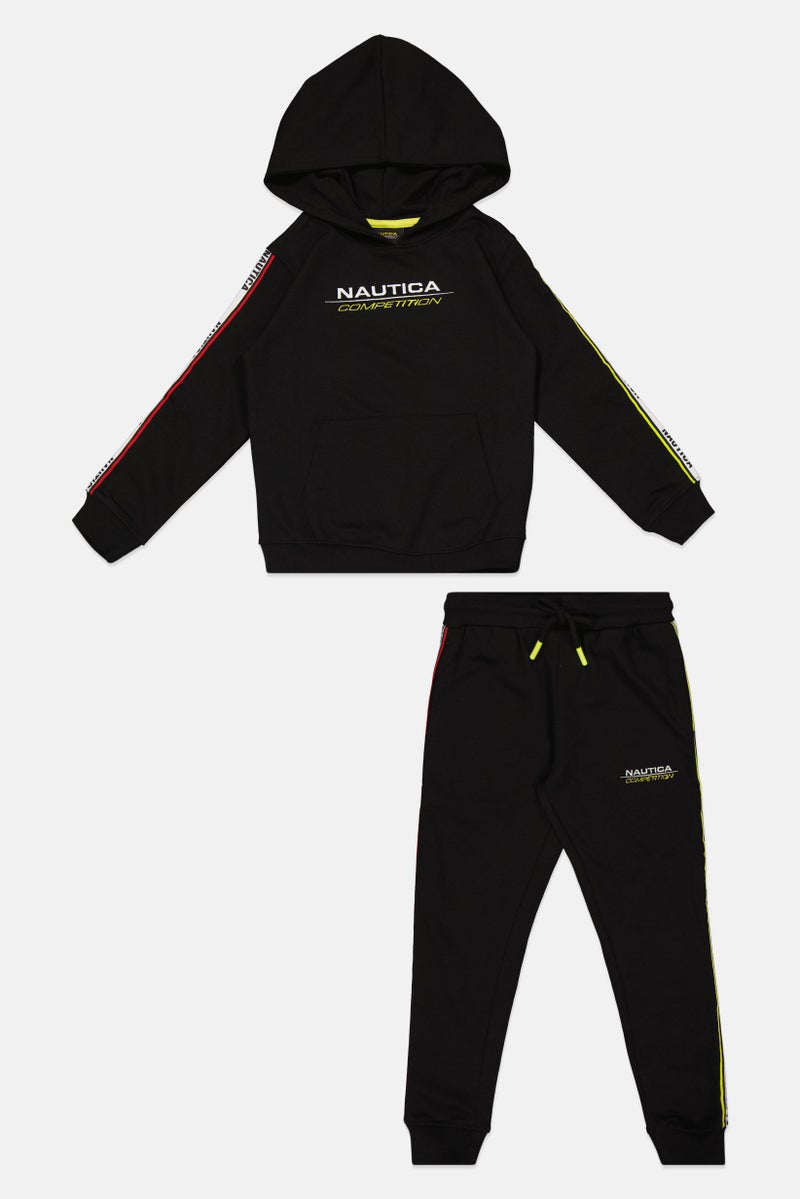 Kids Boy 2 Pcs Sweatshirt And Sweatpants Set, Black