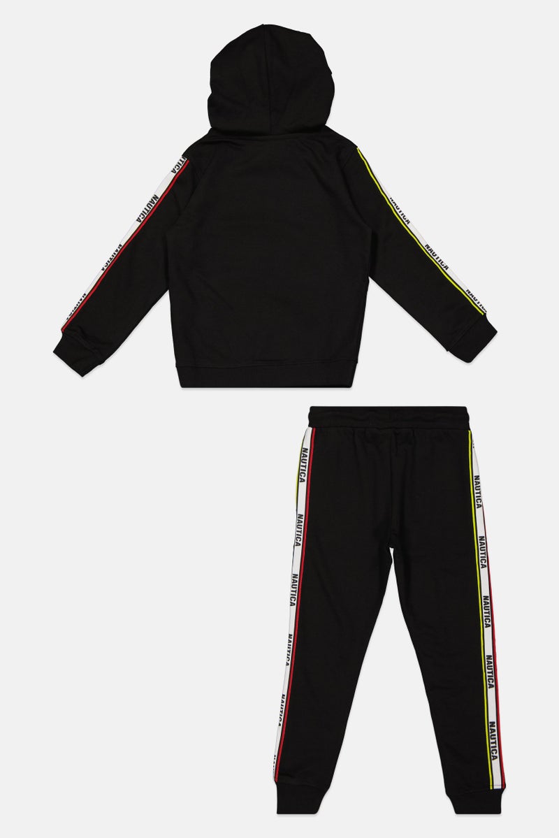 Kids Boy 2 Pcs Sweatshirt And Sweatpants Set, Black