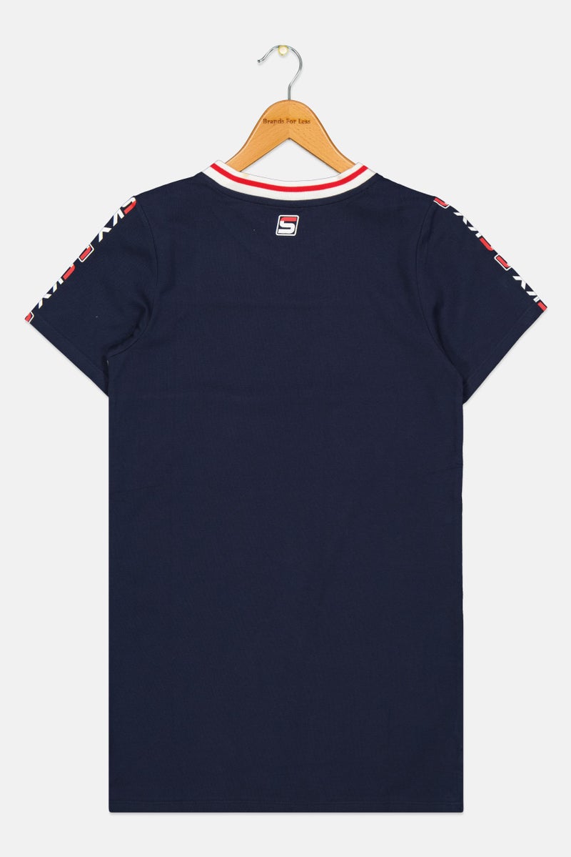 Kids Boy Sportswear Fit Brand Logo T-shirt, Navy