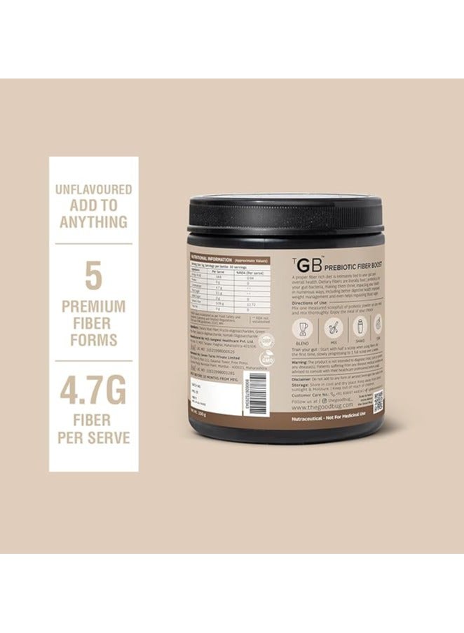 The Good Bug Prebiotic Fiber Boost Powder Improves Digestion Bloating & Gas Relief Natural Fiber Supplement From Green Pea, Chicory Root & Fos Non-Gmo Gluten Free 30 Servings