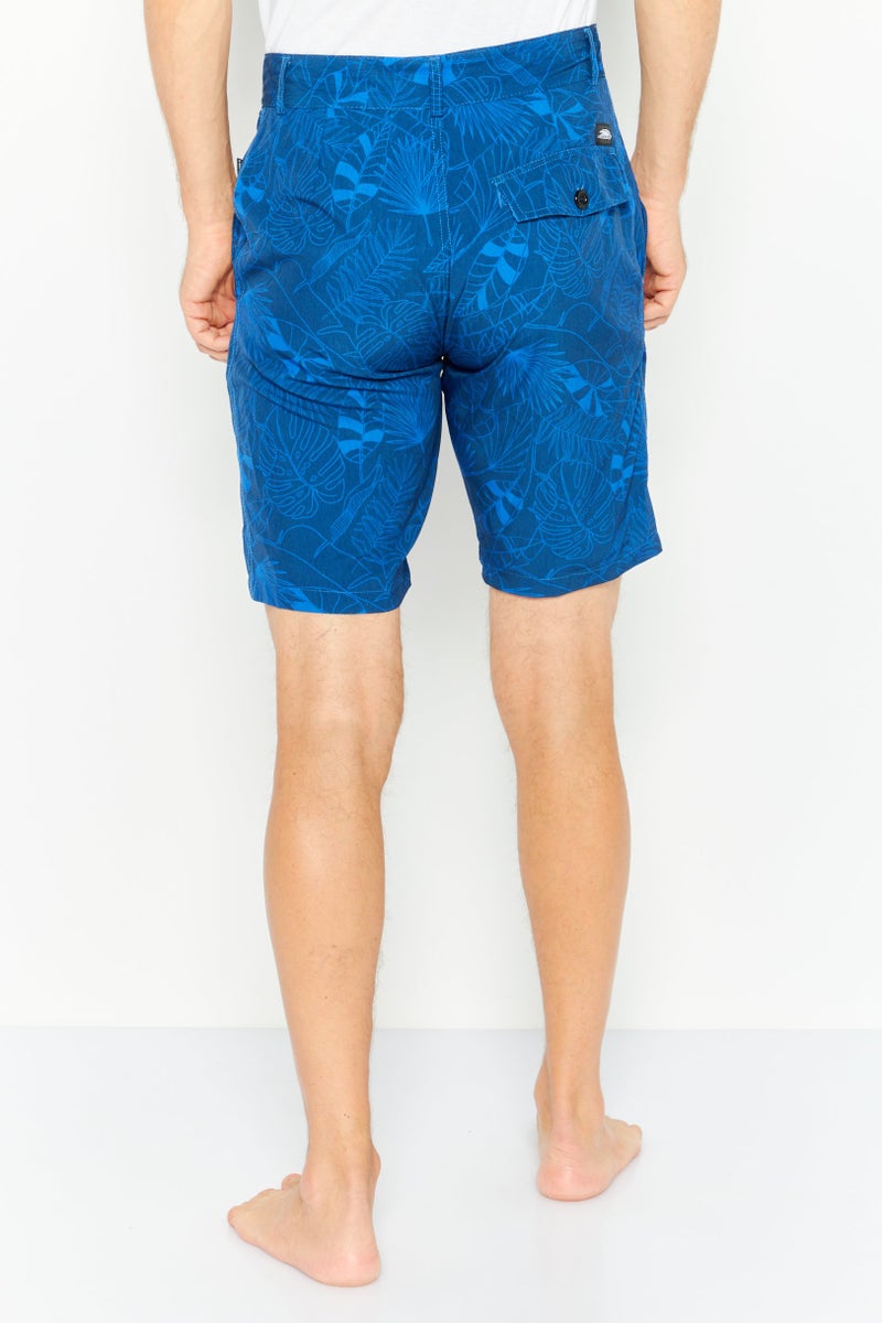 Men Allover Print Swim Shorts, Blue