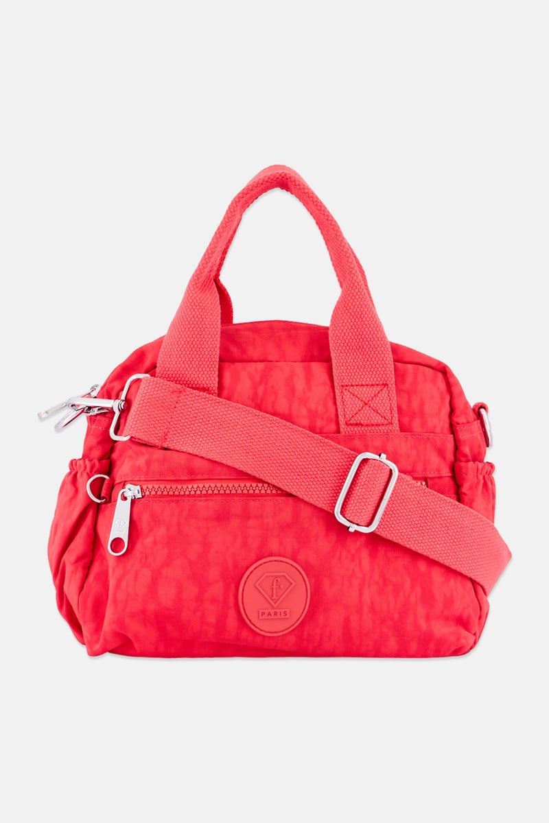 Women Ruby Brand Logo Hand Bag 19 H x 28 L x 8 W cm, Red