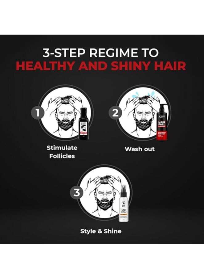 Beardo Hair Fall Control Shampoo For Men, 250 ml | Shampoo For Men With The Goodness Of Amla, Rosemary Oil, Aloe Vera and Brahmi | Strong Hair Shampoo